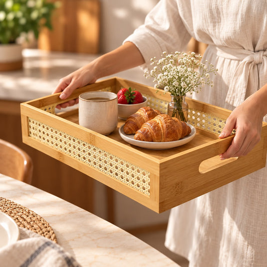 Bamboo Rectangle Trays Set (3pcs)