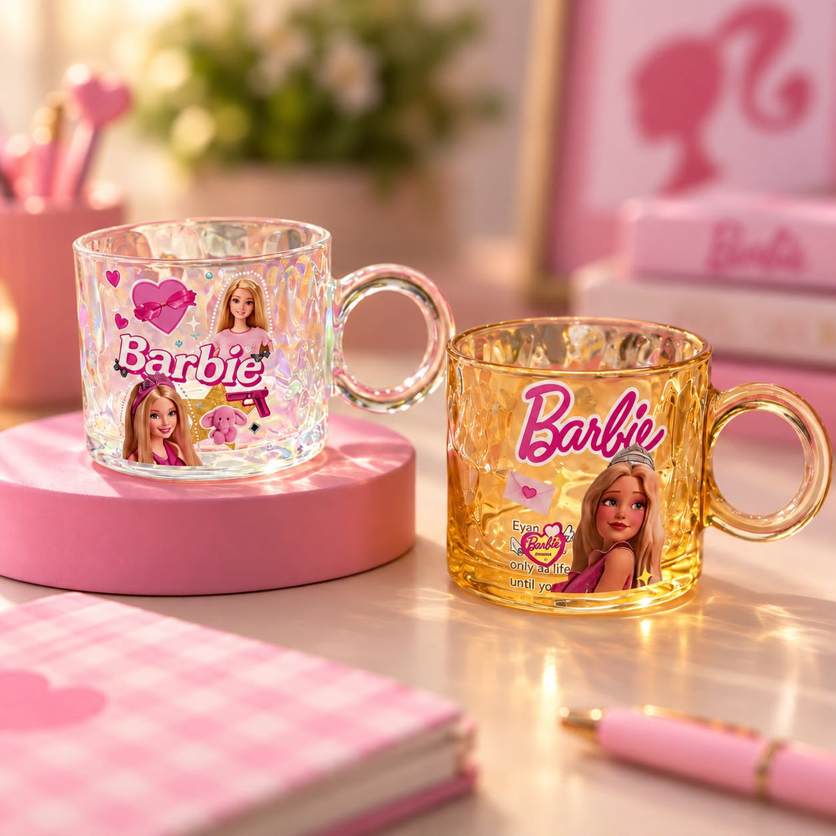 Barbie Glass Mugs 300ml