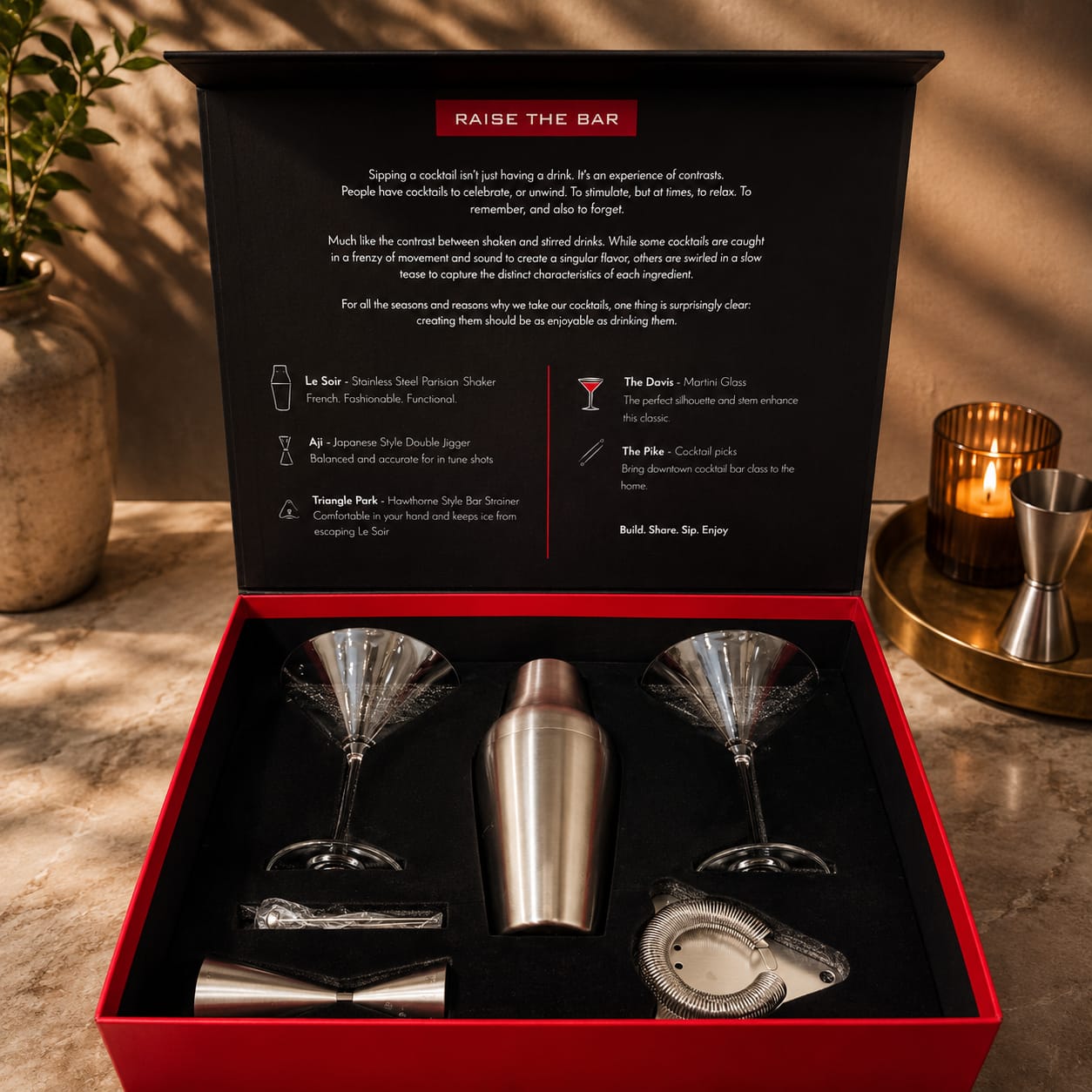 Barware Set with Shaker (7pcs)