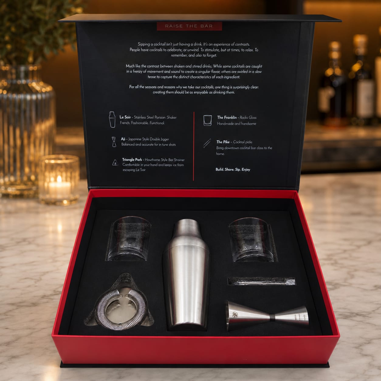 Barware Set with Shaker (7pcs)