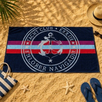 Yacht Club Cotton Beach Towel (85x160cm)
