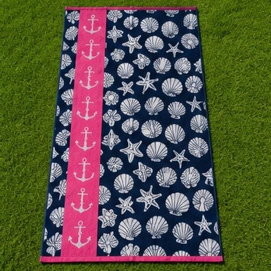 Seashells Cotton Beach Towel (85x160cm)