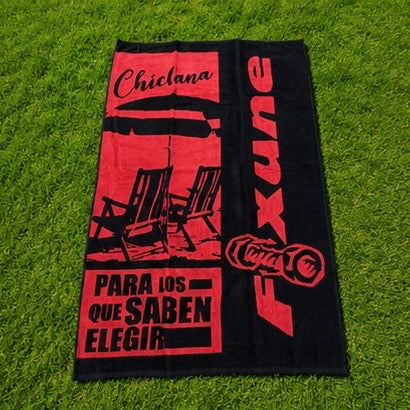 Red & Black Cotton Beach Towel (85x160cm)