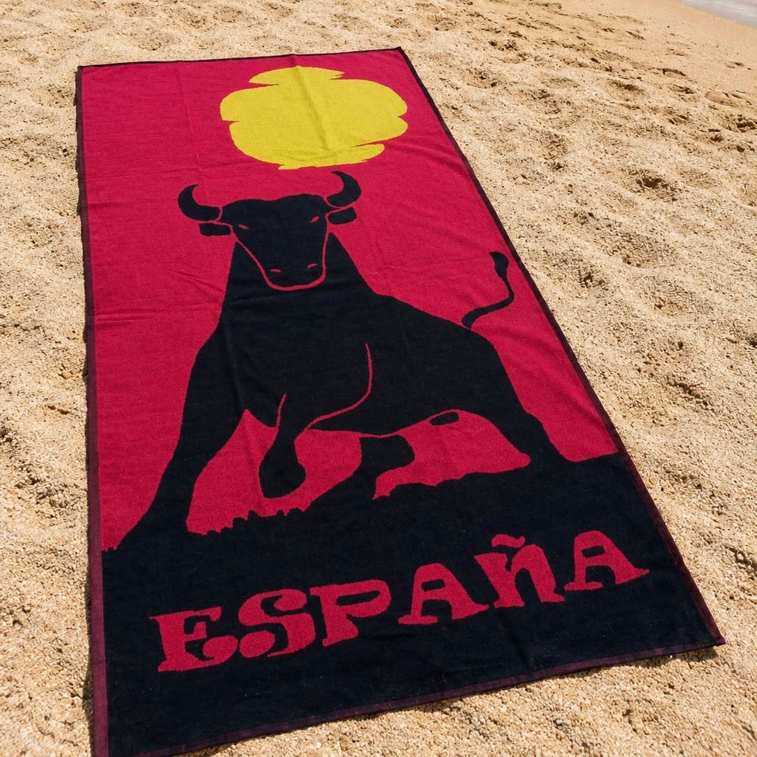 Black Bull Cotton Beach Towel (85x160cm)