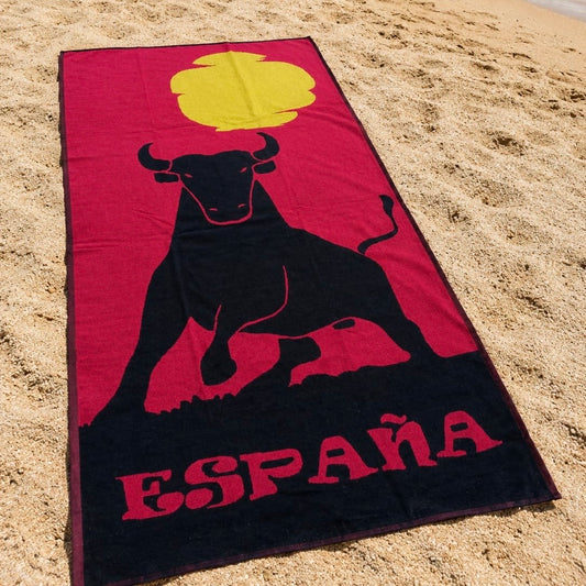 Black Bull Cotton Beach Towel (85x160cm)