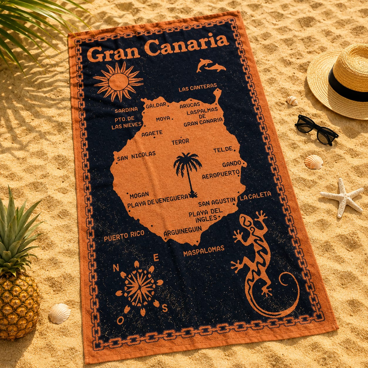 Gran Canaria Cotton Beach Towel (85x160cm)