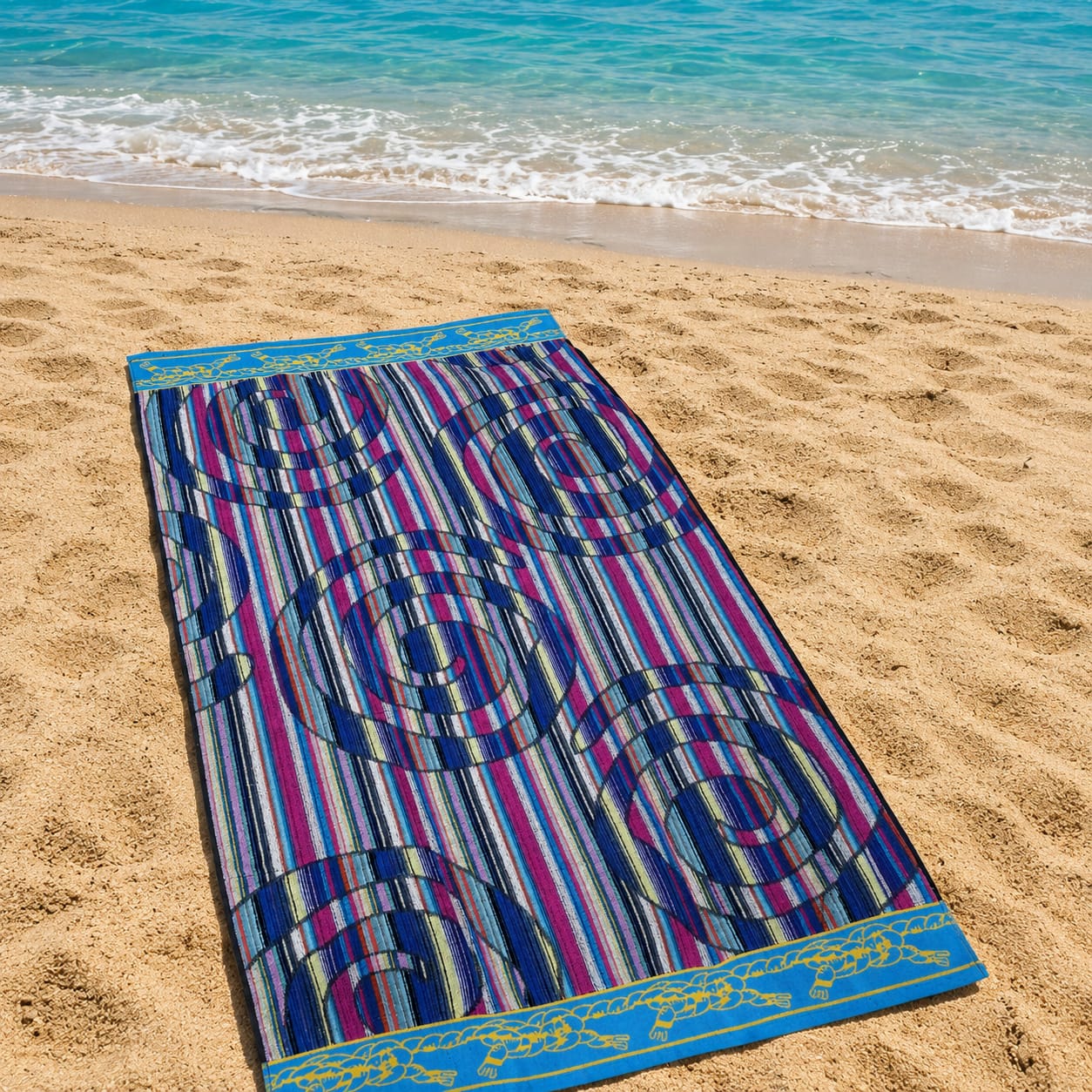 Colorful Swirls Cotton Beach Towel (85x160cm)