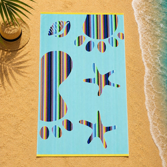 Aqua Cotton Beach Towel (85x160cm)