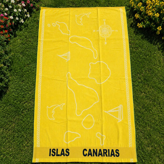 Yellow Cotton Beach Towel (85x160cm)