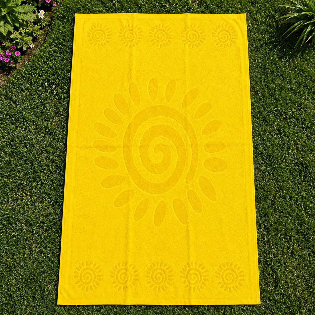 Yellow Cotton Beach Towel (85x160cm)