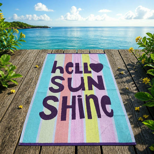 Hello Sunshine Cotton Beach Towel (85x160cm)