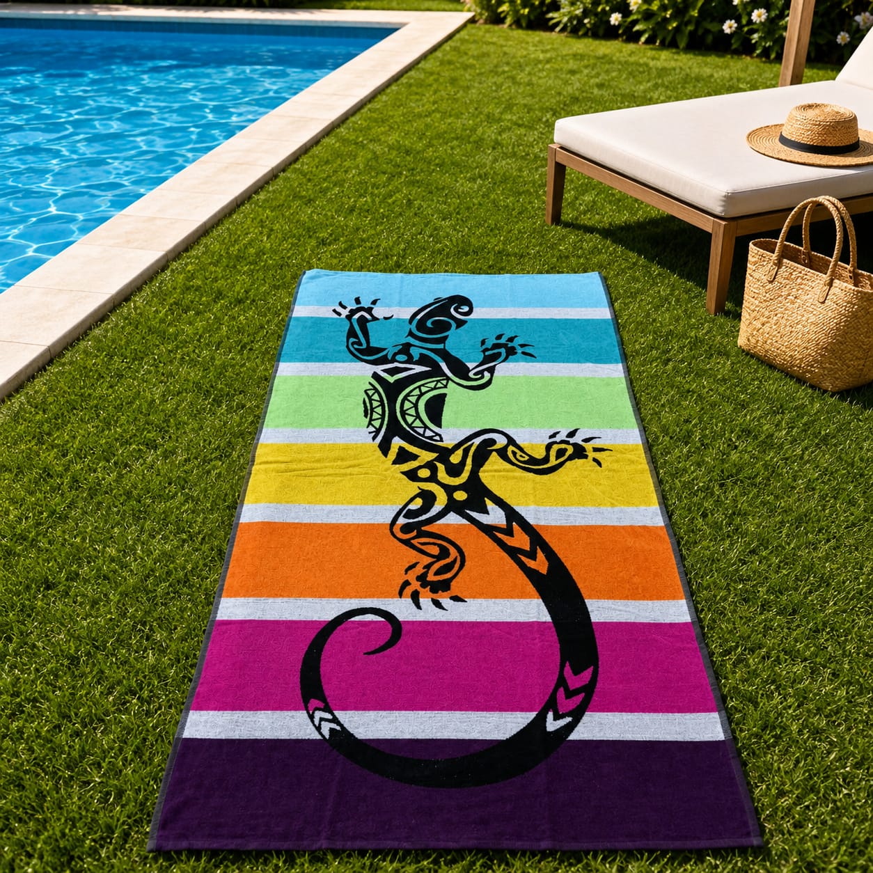 Lizard Cotton Beach Towel (85x160cm)