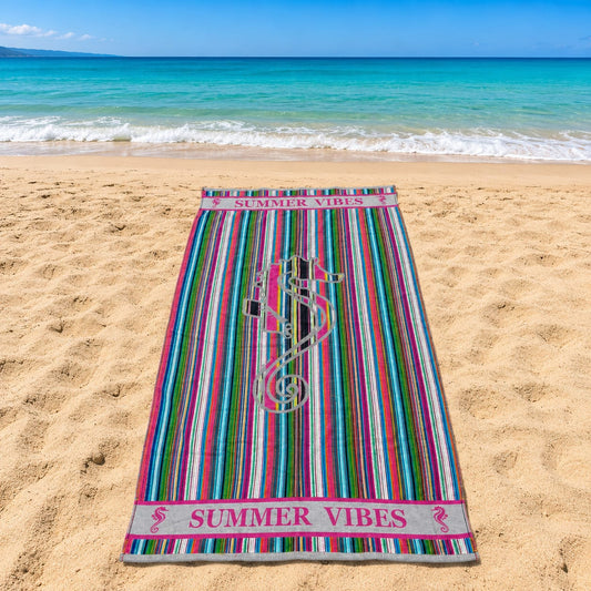 Summer Vibes Cotton Beach Towel (85x160cm)