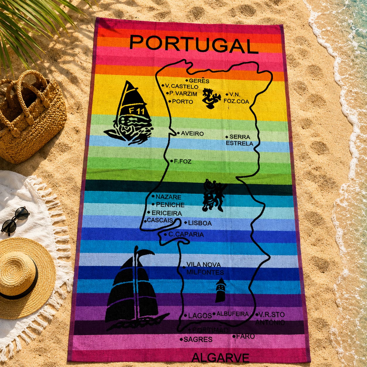 Portugal Cotton Beach Towel (85x160cm)