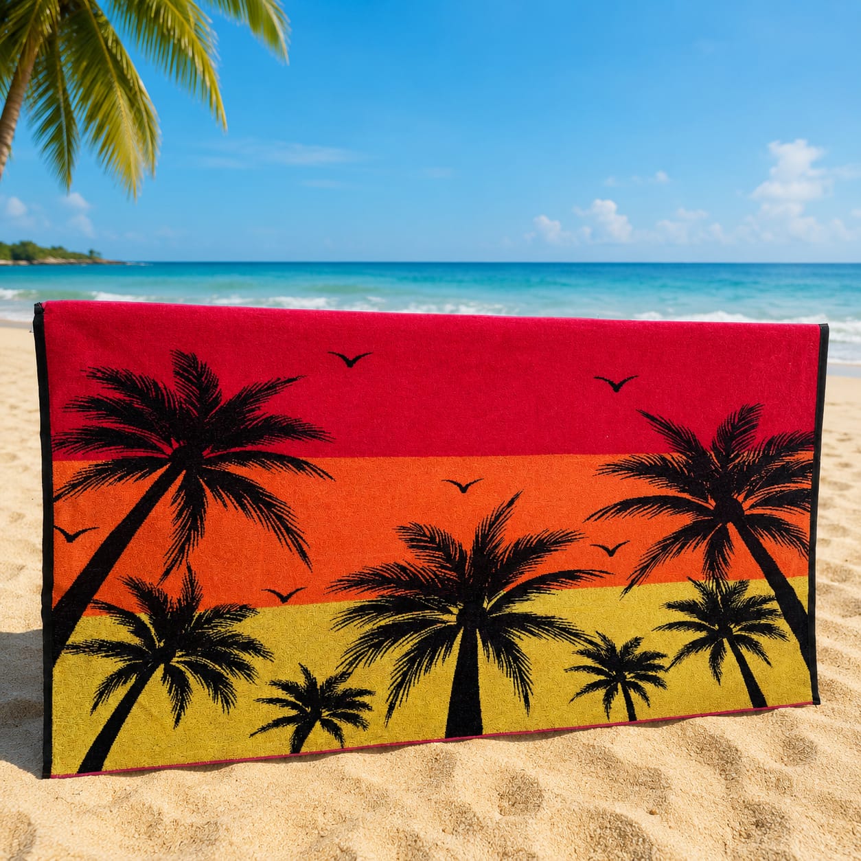 Palms Cotton Beach Towel (85x160cm)