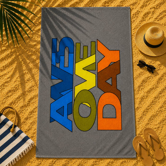 Awesome Day Cotton Beach Towel (85x160cm)