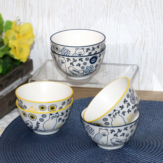 Bear & Bird Porcelain Bowls Set