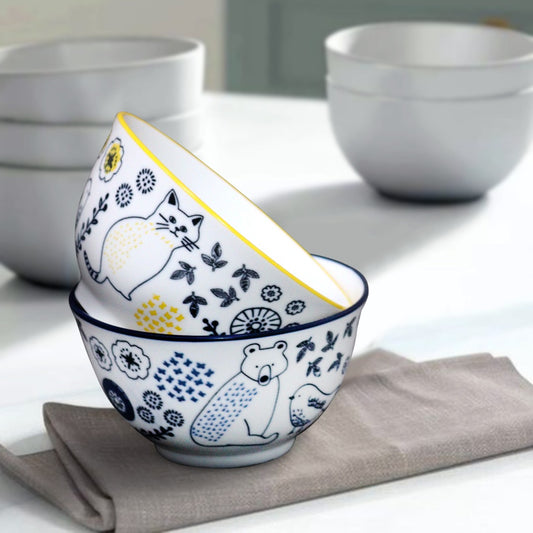 Bear & Bird Porcelain Bowls