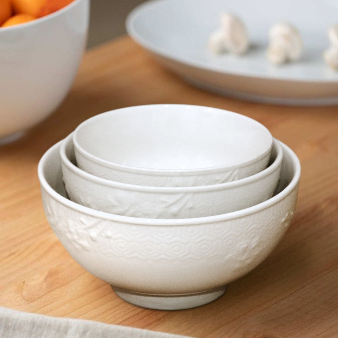 Beige Branch Porcelain Bowls