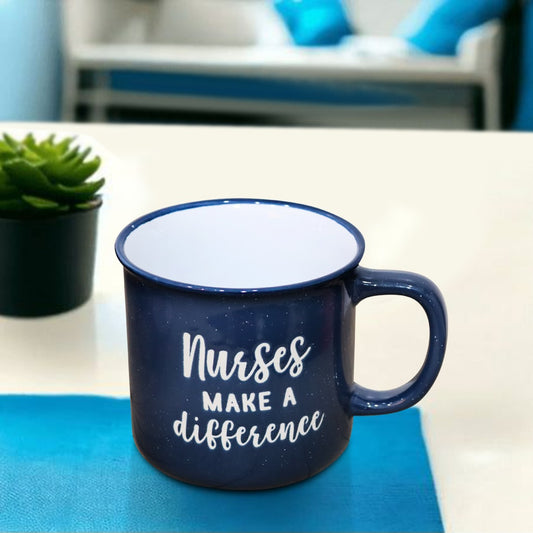 Nurses Navy Big Porcelain Mug