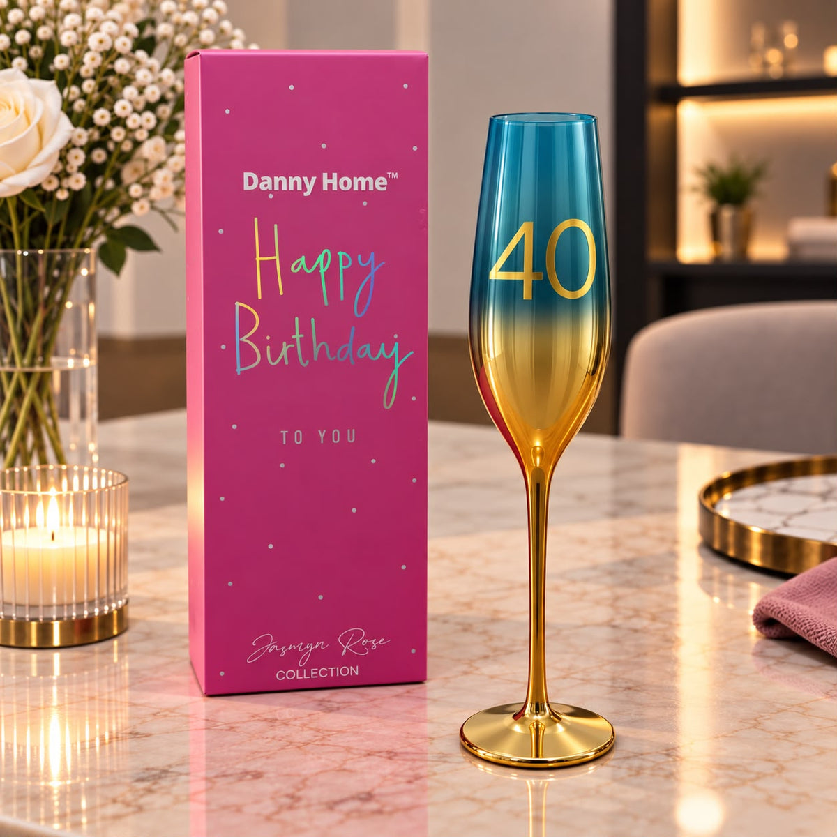 Happy Birthday Champagne Glass Gift Box