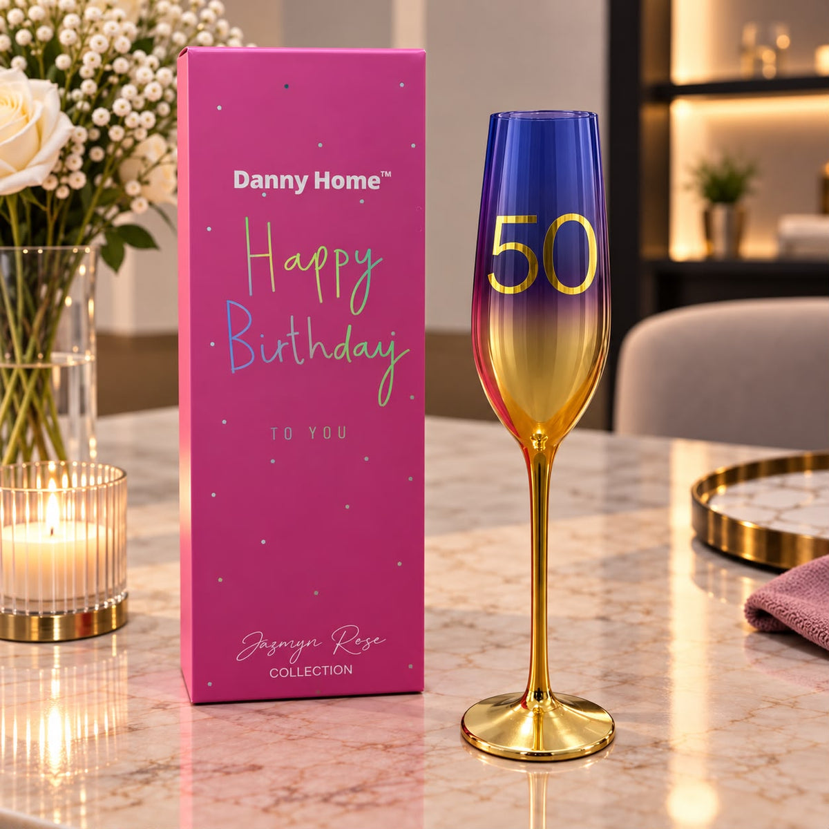 Happy Birthday Champagne Glass Gift Box