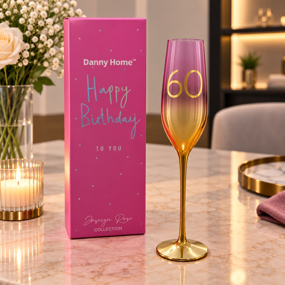 Happy Birthday Champagne Glass Gift Box