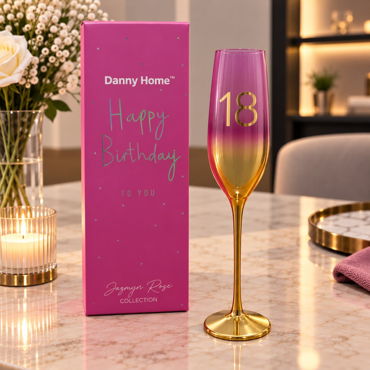 Happy Birthday Champagne Glass Gift Box
