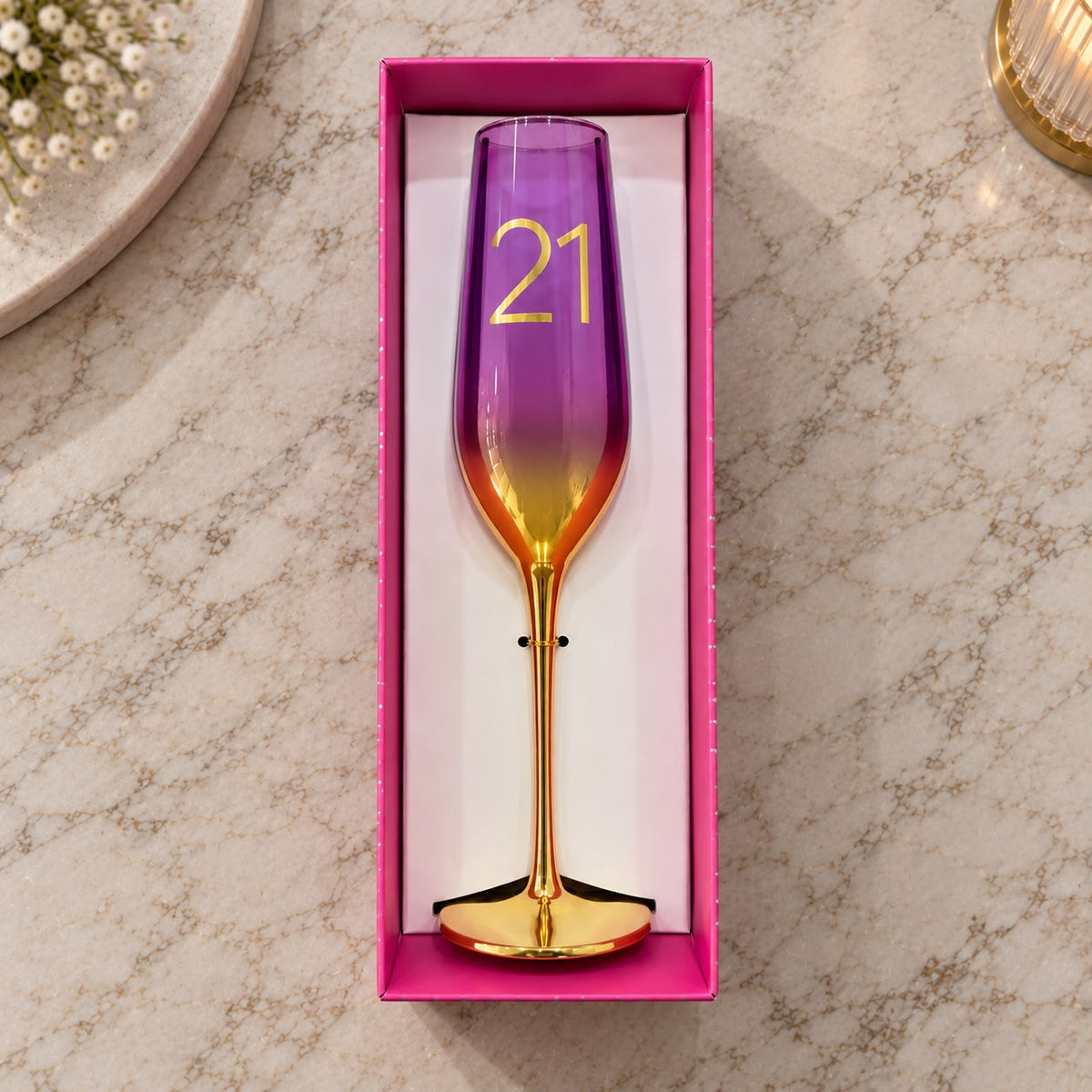 Happy Birthday Champagne Glass Gift Box