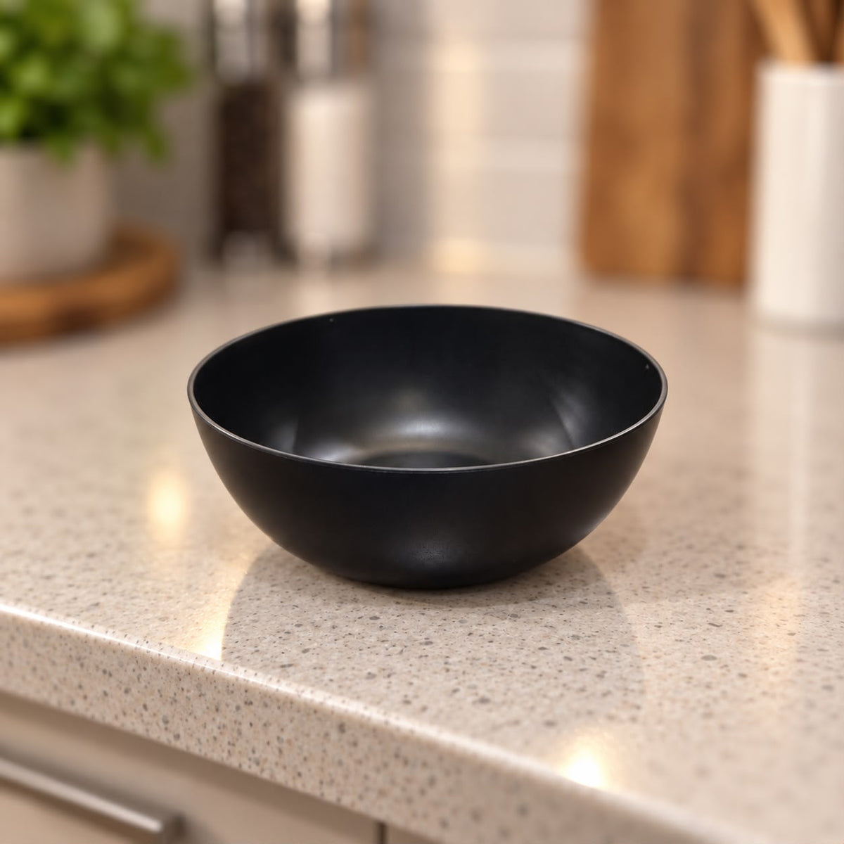 Simple Black Plastic Bowl