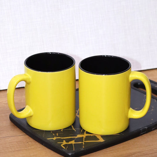 Black & Yellow Porcelain Mug
