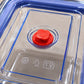 Blue Glass Food Container with Plastic Lid