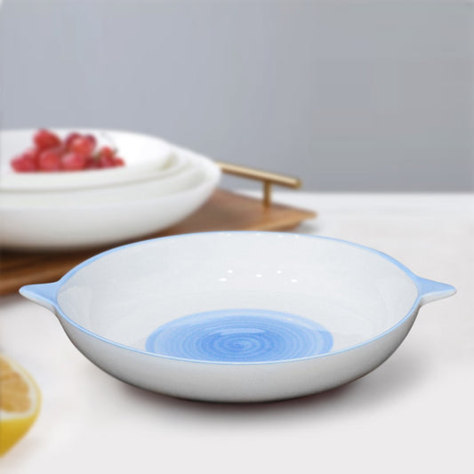Blue Swirl Porcelain Plate