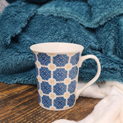 Blue & Yellow Porcelain Mugs