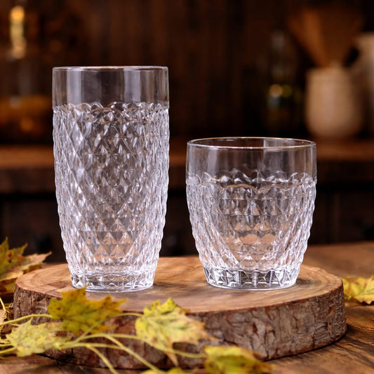 Bohemia Glass Diamond Cups Set (12pcs)