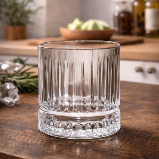 Bohemia Lines White Glass Cups 350ml (6pcs)