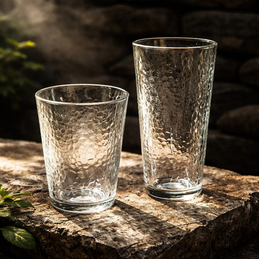 Bohemia White Glass Cups