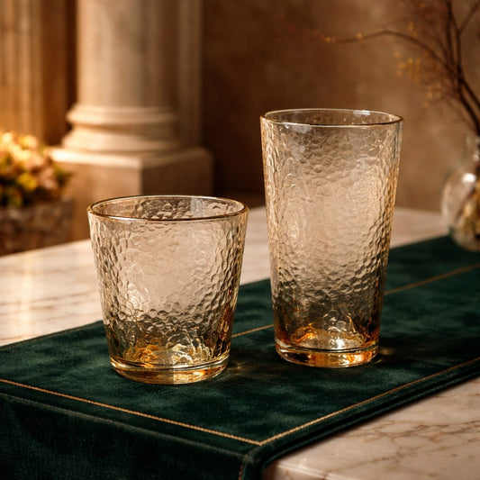 Bohemia Bronze Glass Cups