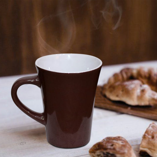 Brown & White Porcelain Mug