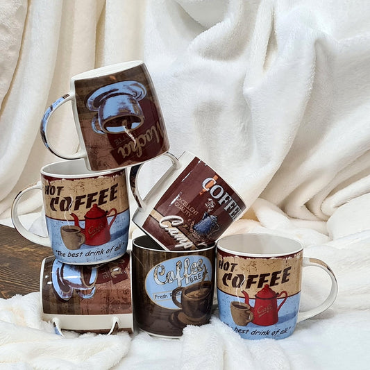 Brown Coffee Porcelain Mugs