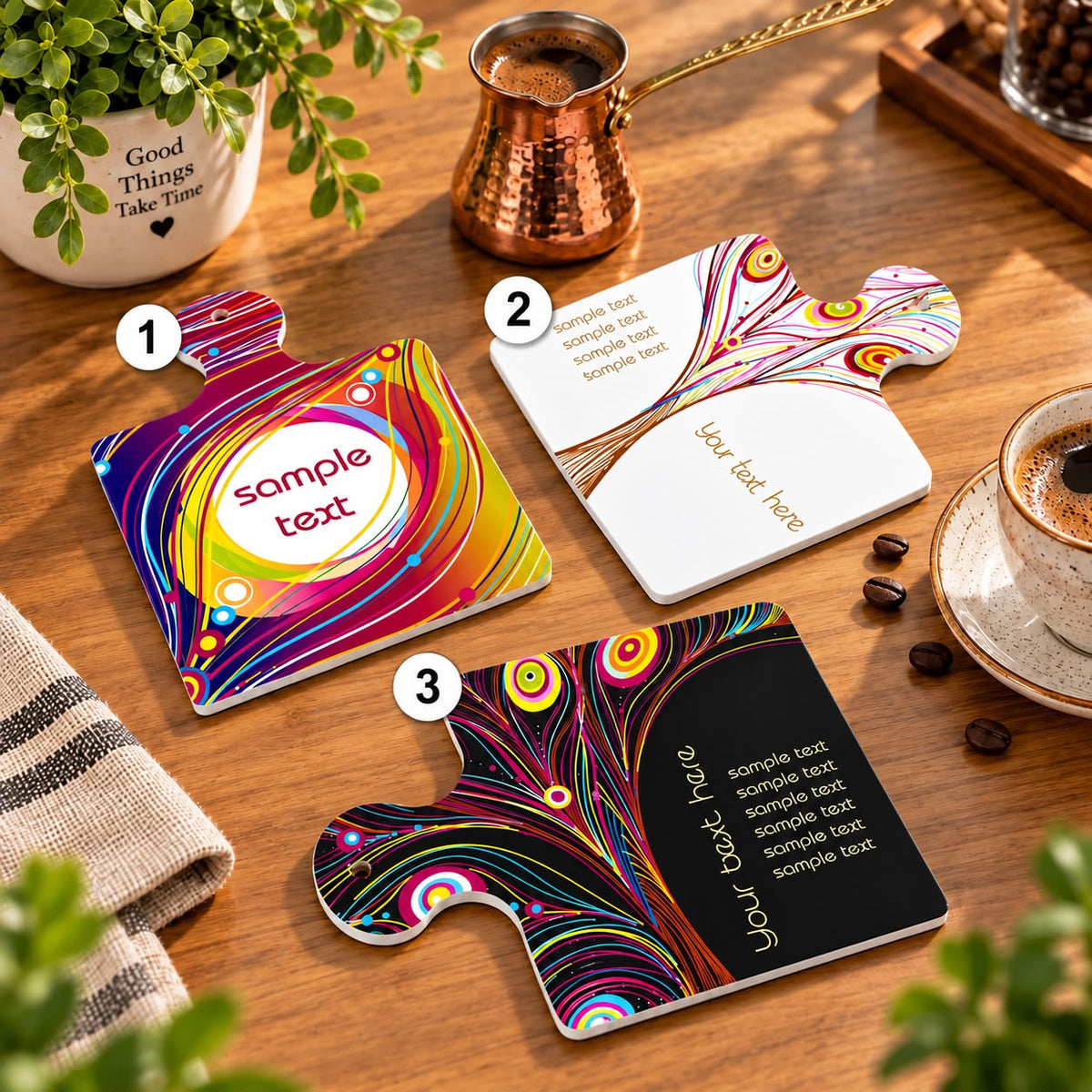 Ceramic Colorful Coasters