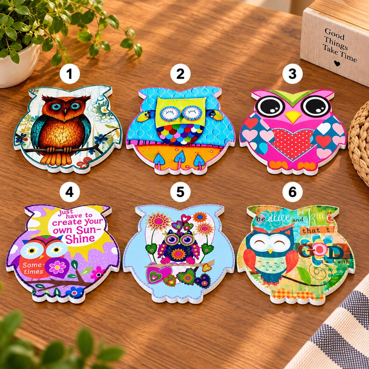 Ceramic Owls Coasters