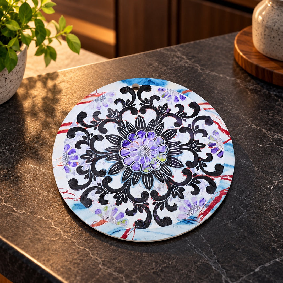 Ceramic Colorful Flower Coasters & Wall Decor