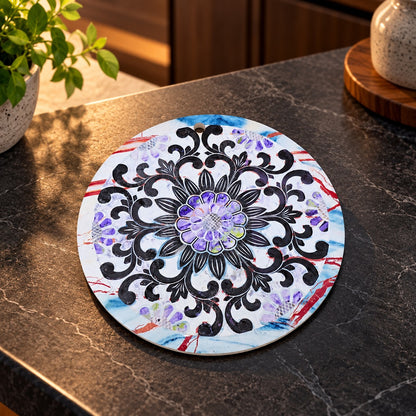 Ceramic Colorful Flower Coasters & Wall Decor