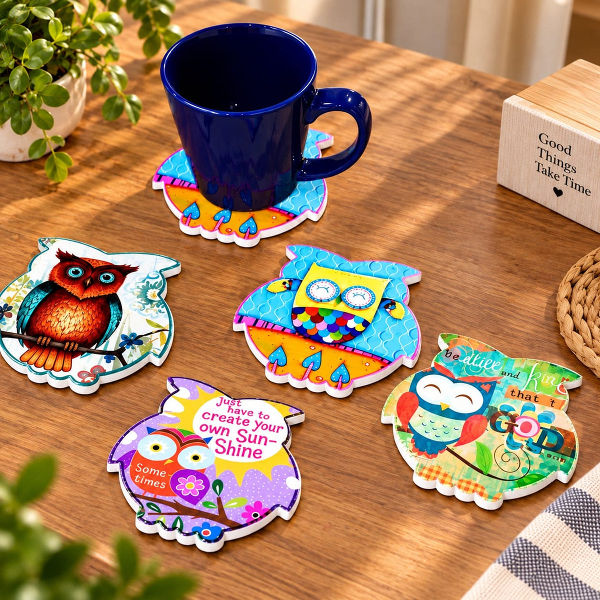 Ceramic Owls Coasters