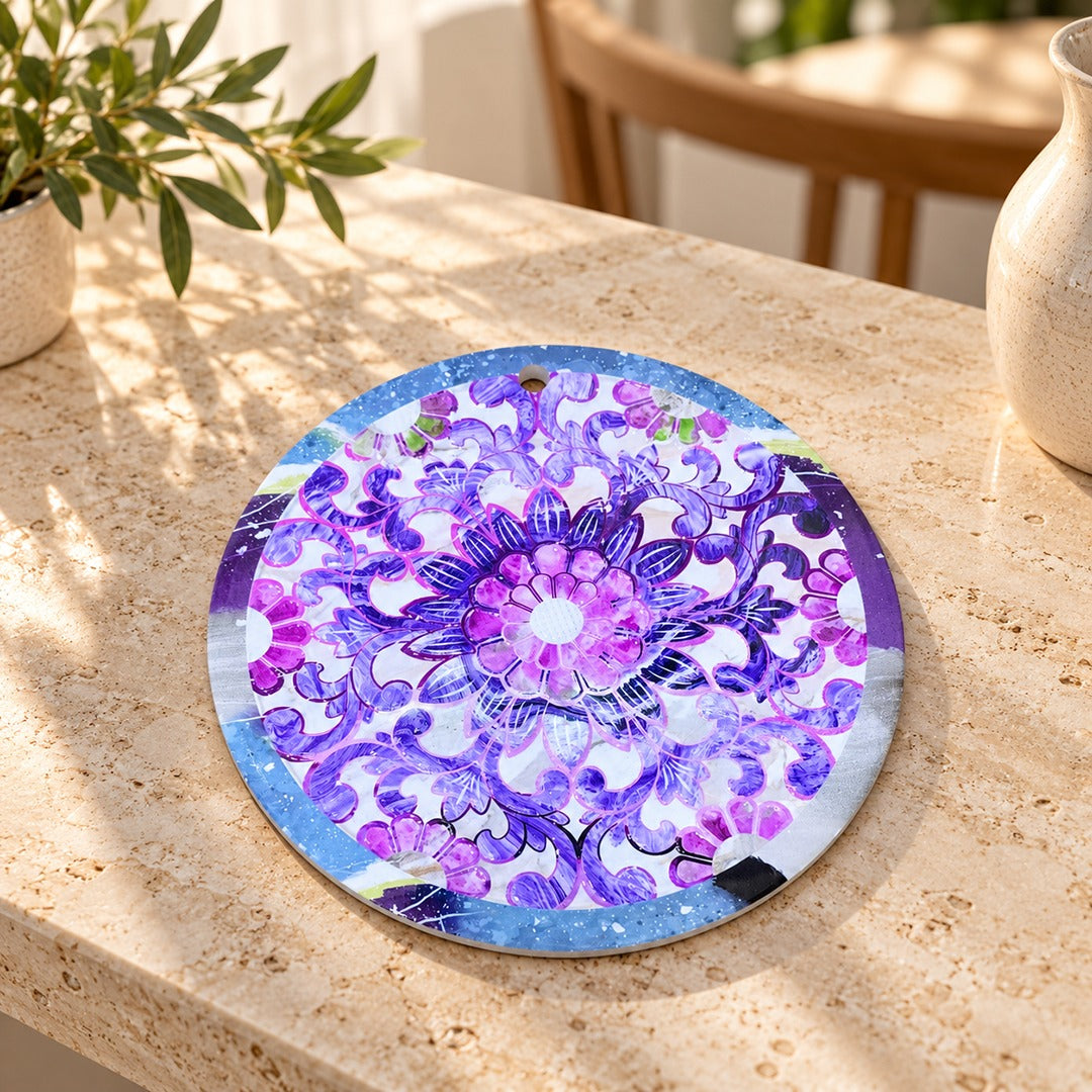 Ceramic Colorful Flower Coasters & Wall Decor