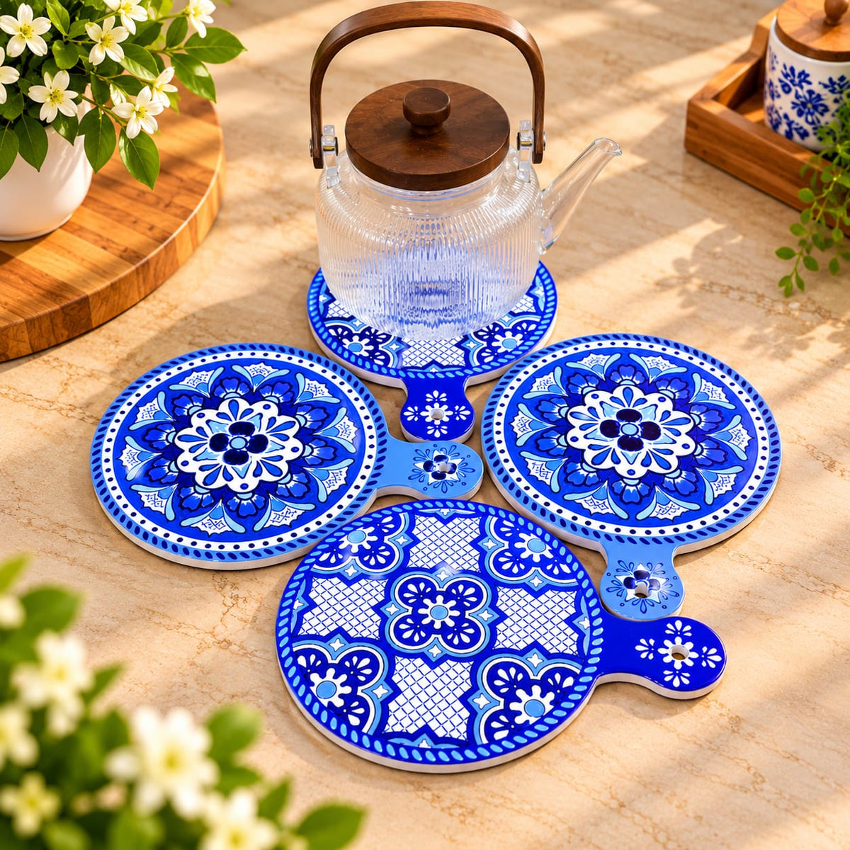 Ceramic Navy Coasters & Wall Decor