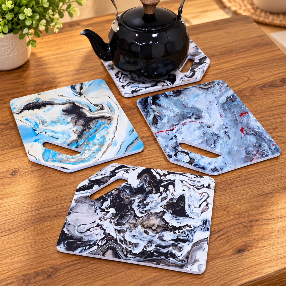 Ceramic Abstract Coasters