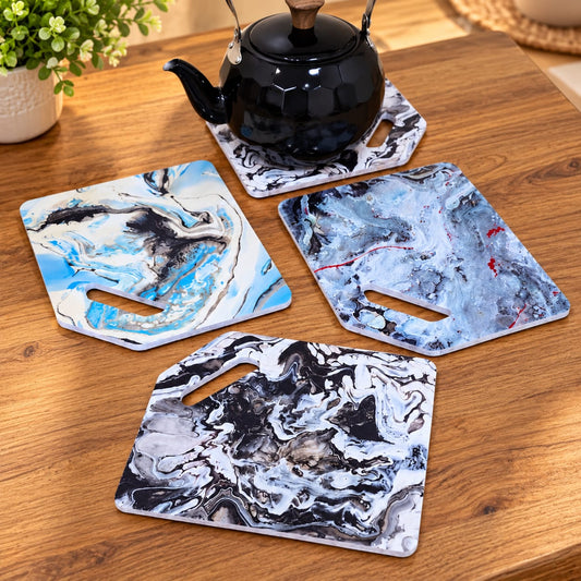 Ceramic Abstract Coasters