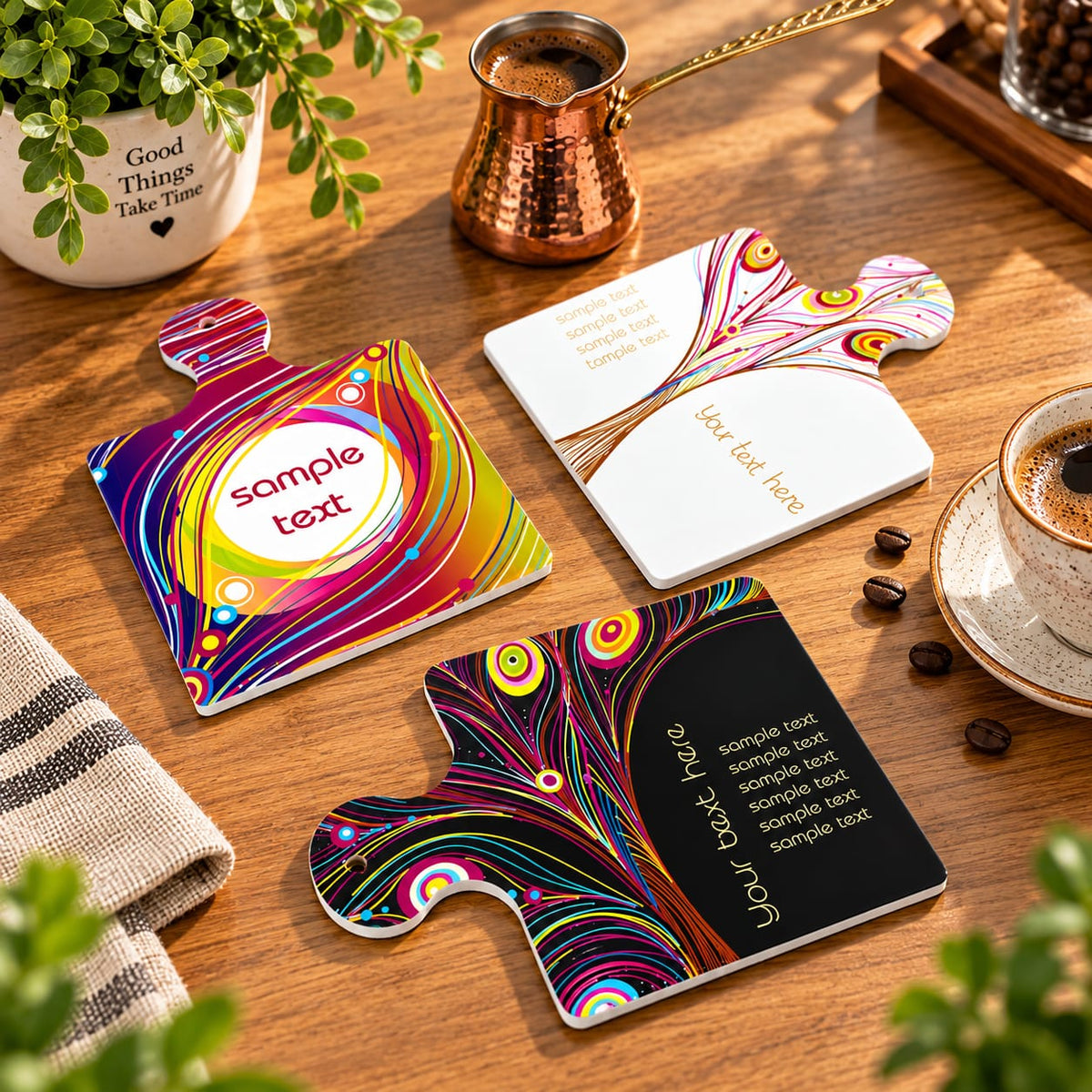 Ceramic Colorful Coasters